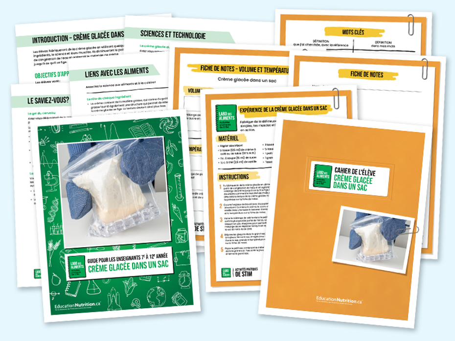 Crème glacée dans un sac  - Programme Le labo des aliments - Instructions et activités 7e à 12e année - STIM