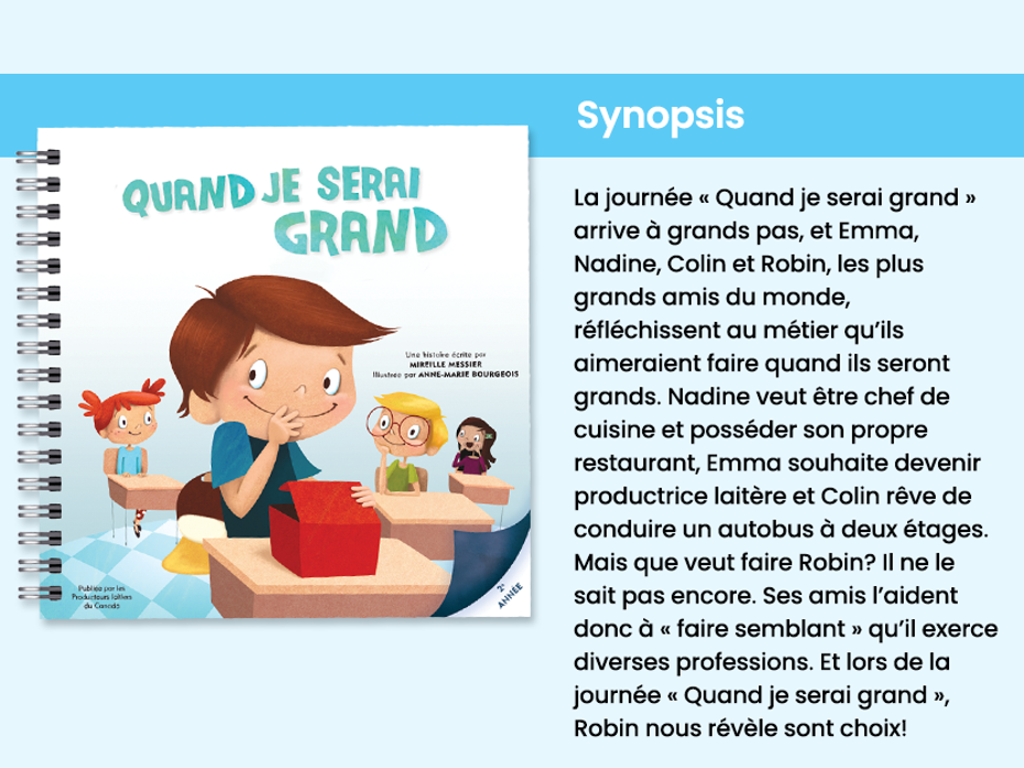 Livre Quand je serai grand 